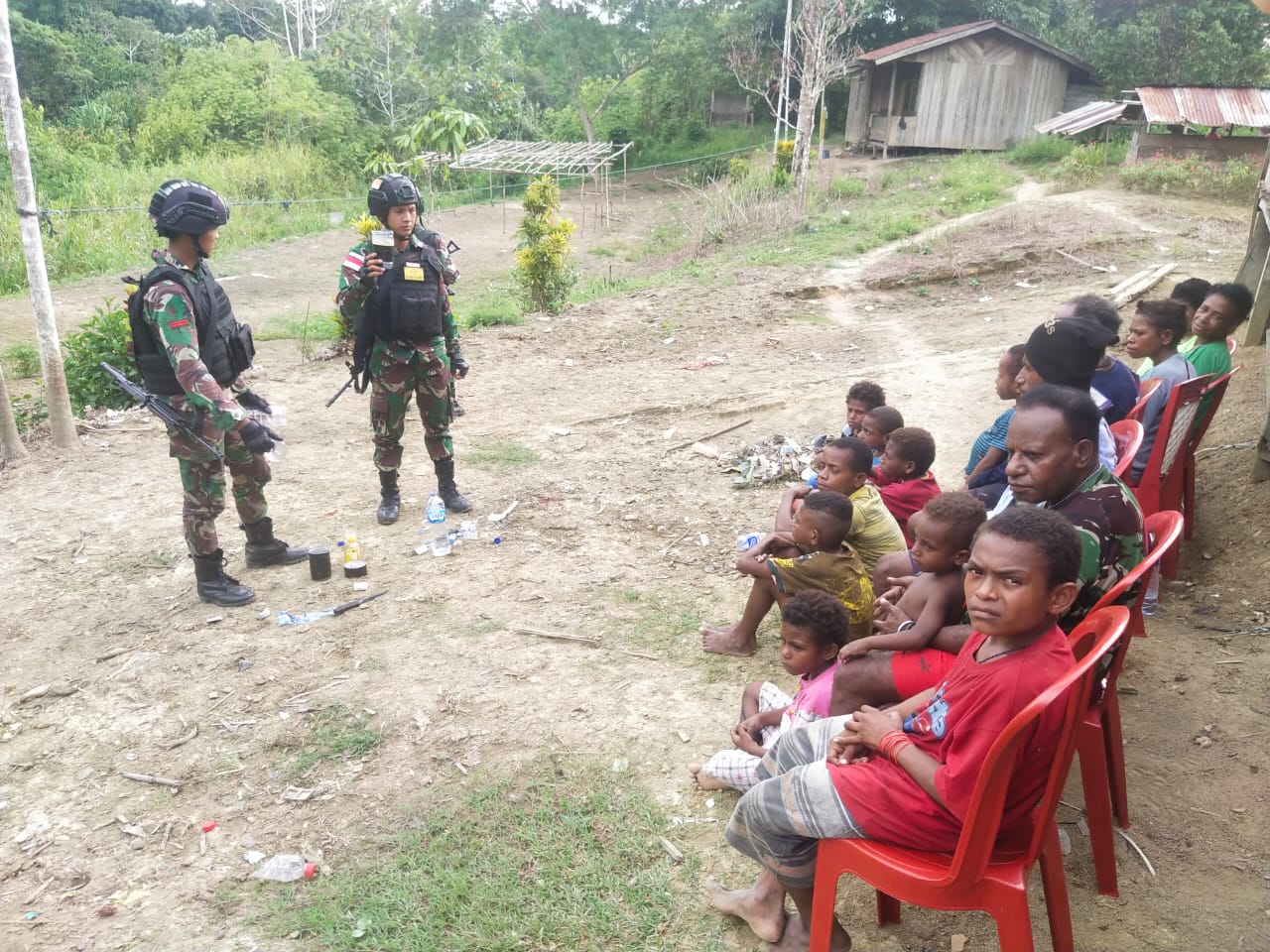 Satgas Pamtas Yonif 126/KC mendukung upaya pemerintah dalam mengeliminasi kasus penyakit malaria di masyarakat wilayah perbatasan RI-PNG