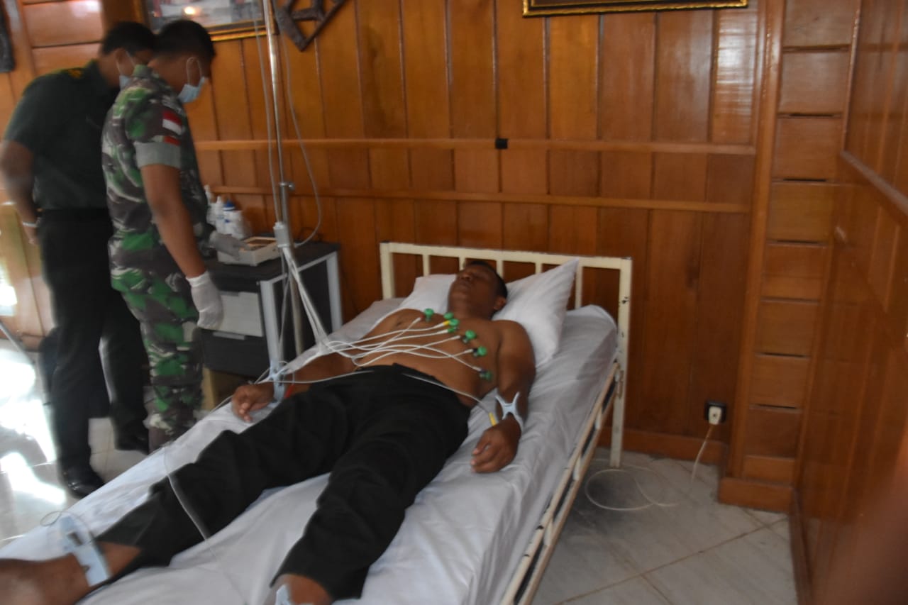 Danrem 174/ATW Merauke Brigjen TNI E. Reza Pahlevi, S.E  buat terobosan pelaksanaan EKG (Elektro Kardio Grafi) terhadap Prajurit