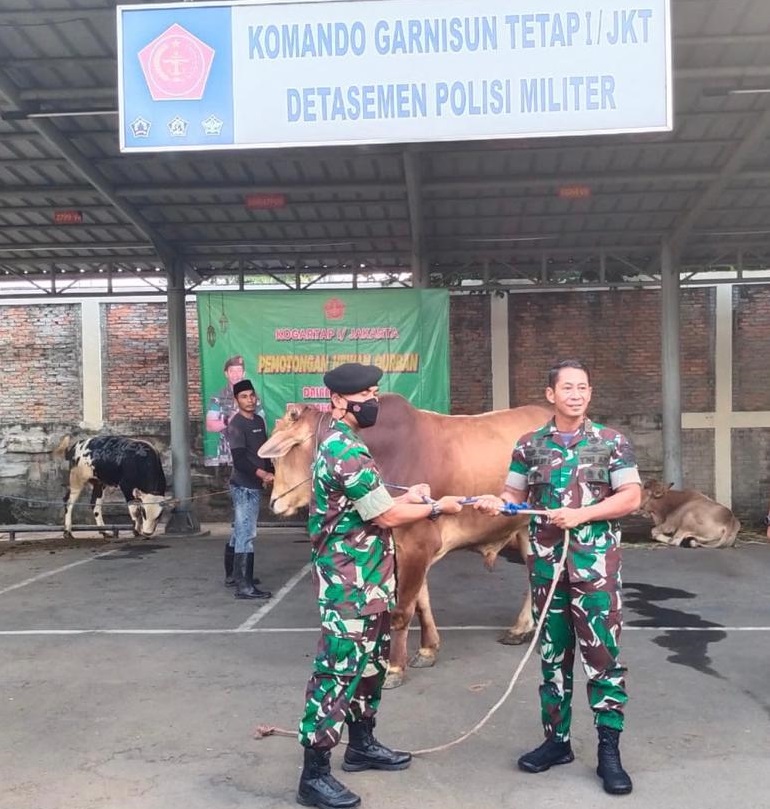 Komando Garnisun Tetap I Jakarta (Kogartap I/Jakarta) melaksanakan pemotongan hewan kurban, bertempat di Makogartap I/Jakarta