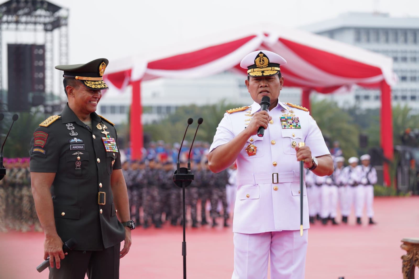 Jabatan Panglima Tentara Nasional Indonesia (TNI) diserahterimakan dari Jenderal TNI Andika Perkasa kepada Laksamana TNI Yudo Margono