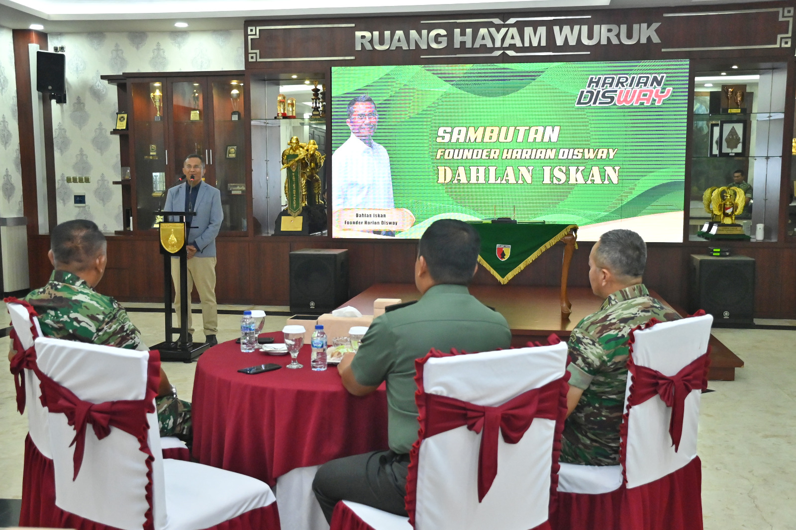 Mayjen TNI Farid Makruf dalam acara penandatanganan nota kesepahaman antara Kodam V/Brawijaya dan Harian Disway