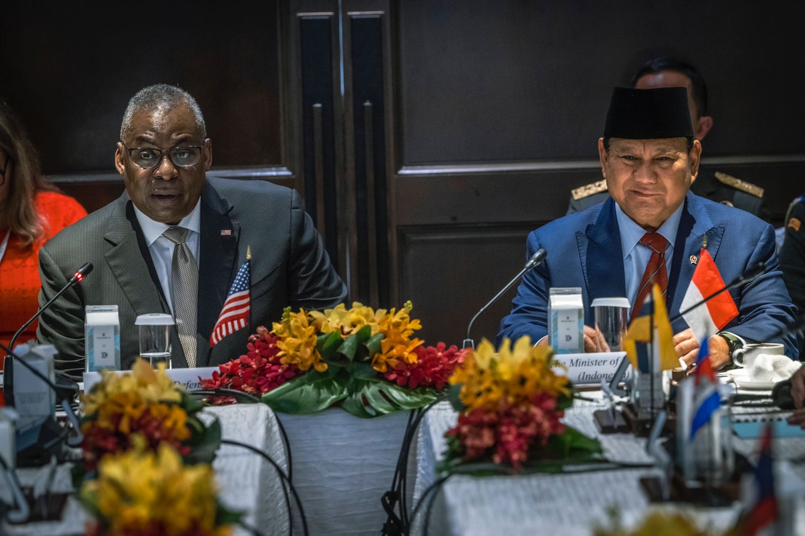 Menteri Pertahanan (Menhan) RI Prabowo Subianto menghadiri pertemuan multilateral antar Menhan Amerika Serikat (AS) Lloyd Austin dan Menhan negara-negara ASEAN
