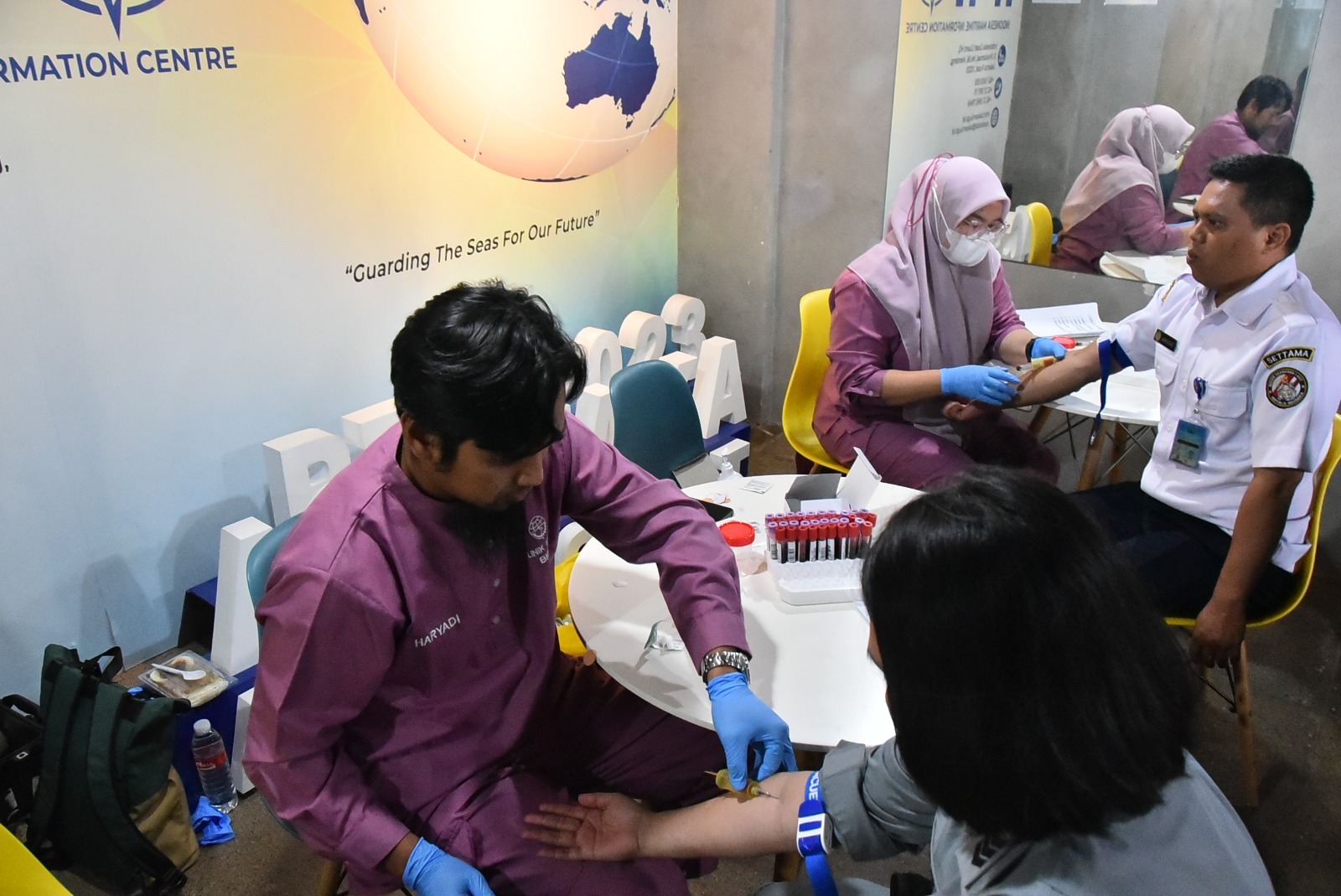 Bakamla RI mengadakan pemeriksaan kondisi kesehatan atau medical check up (MCU) untuk 71 pegawai pemerintah dengan perjanjian kerja