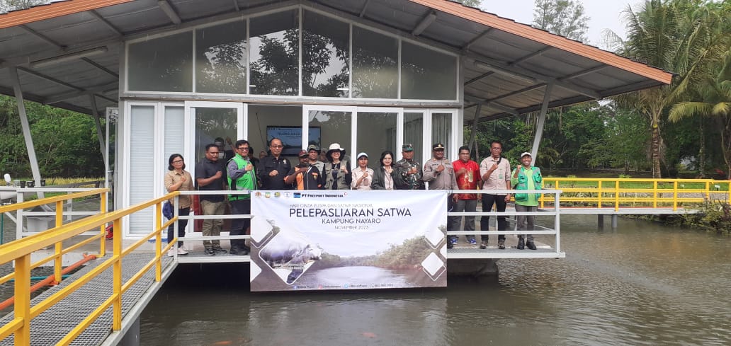 Danramil 1710-03/Kuala Kencana Kapten Inf Gertaim Pakpahan menghadiri Pelepasliaran Satwa Liar Endemik Papua