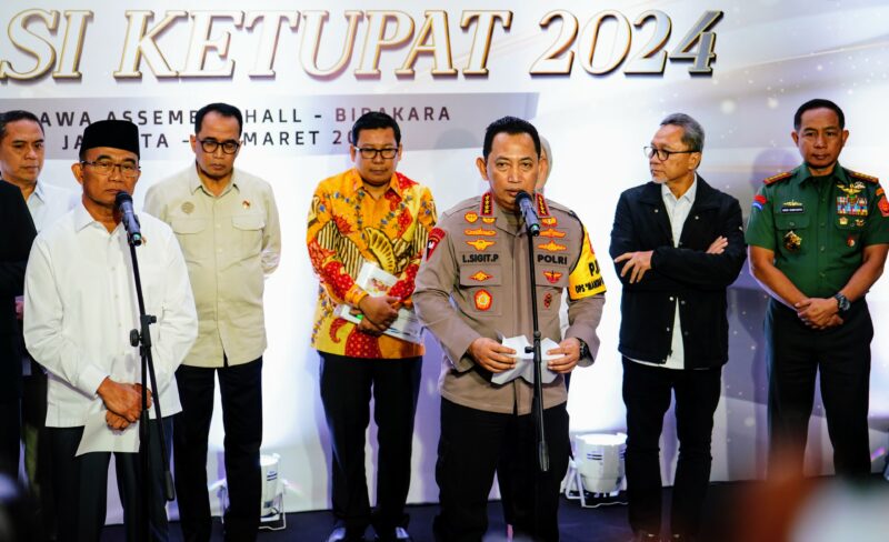 Kapolri Jenderal Listyo Sigit Prabowo melaksanakan rapat koordinasi (rakor) lintas sektoral kesiapan Operasi Ketupat Tahun 2024