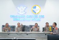 Kepala Korps Lalu Lintas (Kakorlantas) Polri Irjen Pol. Aan Suhanan meninjau Command Center Patroli Jalan Raya