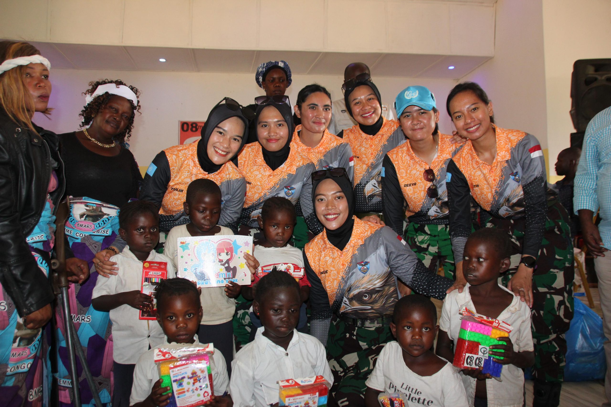 Satgas Indo RDB XXXIX-E/MONUSCO Kompi Bravo, POB Komandan yang dipimpin oleh Lettu Inf Agung Redono bersama Female Engagement Team