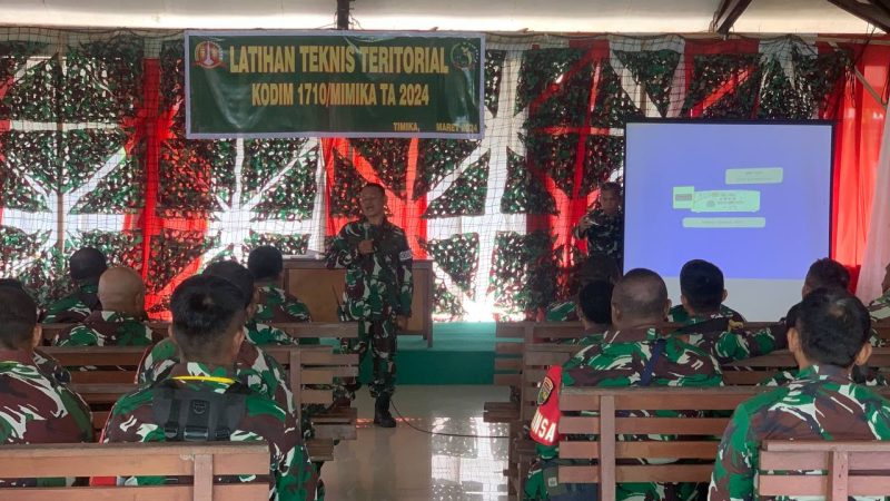 Kodim 1710/Mimika menggelar Latihan Teknis Teritorial (Latnister) yang merupakan kegiatan program yang harus dilaksanakan Satuan Kodim