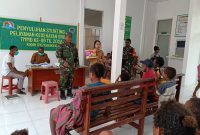Satgas TMMD ke-119 Kodim 1715/Yahukimo melaksanakan kegiatan penyuluhan stunting dan pengobatan gratis di Desa Aplim
