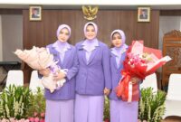 Ketua Umum Dharma Pertiwi Ny. Evi Agus Subiyanto memimpin acara serah terima jabatan Ketua Harian Dharma Pertiwi