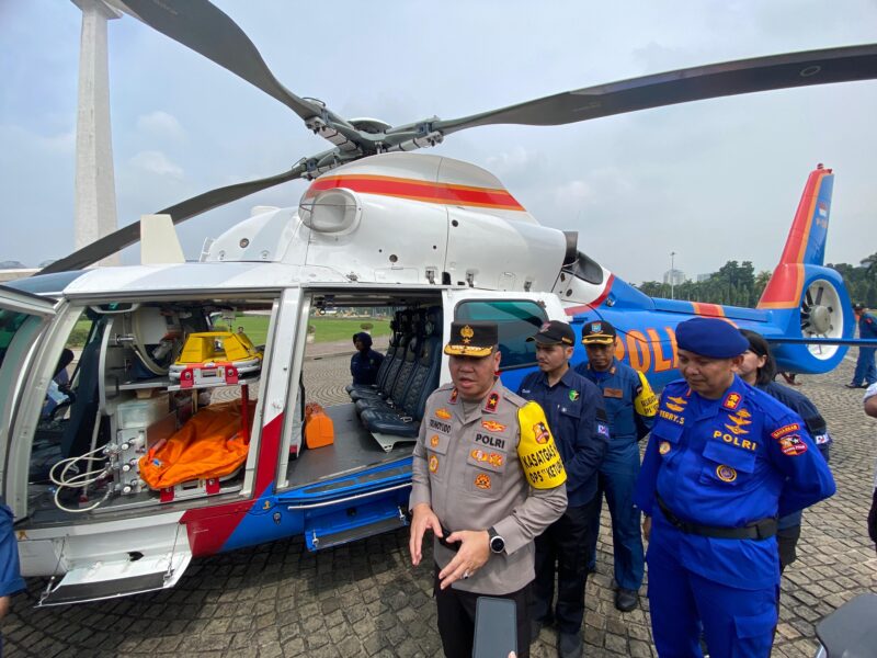Polri telah menyiapkan dua unit helikopter yang akan beroperasi menjadi ambulans udara guna menghadapi arus mudik dan balik Lebaran 2024