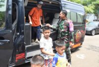 Puspsi TNI (Pusat Psikologi Tentara Nasional Indonesia) memberikan dukungan psikologis kepada warga masyarakat yang terdampak