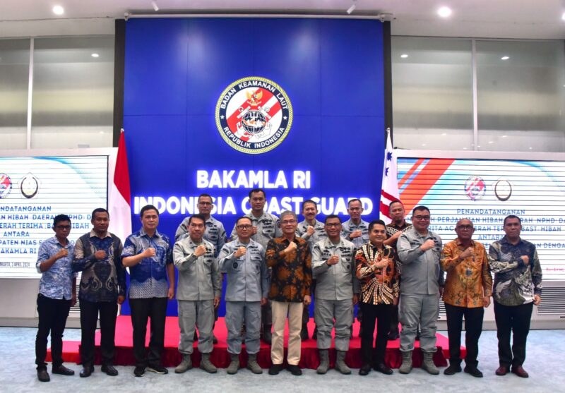 Bakamla RI menerima hibah tanah dengan luas 13.560 m2 dan 2 (dua) bangunan seluas 400 m2 dan 168 m2 dari Pemerintah Kabupaten Nias Selatan