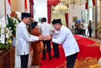 Panglima TNI Jenderal TNI Agus Subiyanto, S.E., M.Si. menghadiri Halal bi Halal bersama Presiden RI Joko Widodo beserta para Menteri