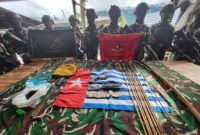 Pasukan TNI dari Koops Habema berhasil melumpuhkan dan menyita barang bukti milik OPM di Kabupaten Nduga, Provinsi Papua Pegunungan