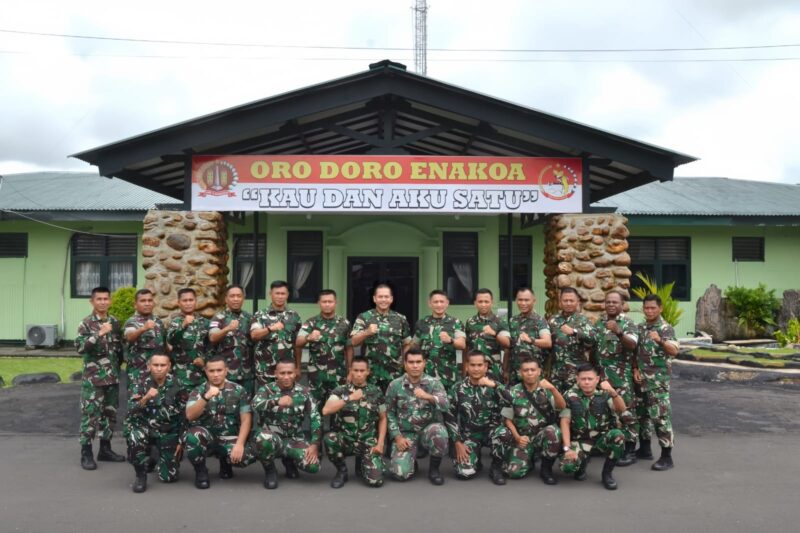 Brigjen TNI Taufiq Shobri (Waaster Kasad Bidang Tahwil Komsos dan Bhakti TNI) kunjungi Kodim 1710/Mimika