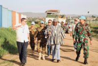 Kedatangan Chief Service Delivery Mr. Amadu Fuseini Timbilla beserta tim disambut oleh Wakil Komandan Satgas Indo RDB XXXIX-E/MONUSCO