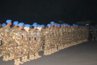 Komandan PMPP TNI yang diwakili Wadan PMPP TNI Brigjen TNI Dody Muhtar Taufik, S.E., M.Si., melepas 220 prajurit chalk I Kontingen Garuda