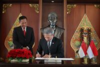 Menteri Pertahanan RI Prabowo Subianto menerima kunjungan kehormatan The Minister For Foreign Affairs of Singapore