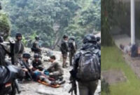 Kontak tembak Aparat Keamanan Gabungan TNI-Polri dengan Organisasi Papua Merdeka (OPM) di Distrik Tembagapura Mimika Papua