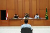 Pengadilan Militer Tinggi (Dilmilti) II Jakarta menggelar sidang pertama Mantan Kabasarnas periode 2021-2023, Marsdya TNI (Purn) HA