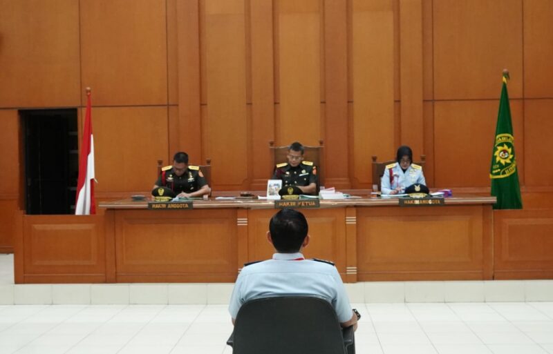 Pengadilan Militer Tinggi (Dilmilti) II Jakarta menggelar sidang pertama Mantan Kabasarnas periode 2021-2023, Marsdya TNI (Purn) HA