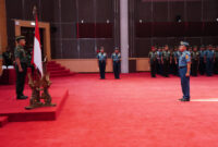 Kasum TNI Letjen TNI Bambang Ismawan mewakili Panglima TNI Jenderal TNI Agus Subiyanto memimpin Acara Laporan Korps kenaikan pangkat