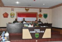 Pangdam XVIII/Kasuari, Mayjen TNI Haryanto, S.I.P., M.Tr.(Han)., melakukan video conference (vicon) bersama dengan Dandim 1811/Teluk Wondama