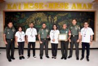 Brigjen TNI Antoninho selaku Danrem 151/BNY ikut bangga atas prestasi yang diraih oleh Sertu Onisius dan berterima kasih kepada BKKBN serta Pemda