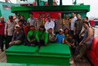 Kapolres Pelabuhan Tanjung Priok AKBP Ferikson Tampubolon, S.I.K., M.H. menyampaikan imbauan kamtibmas