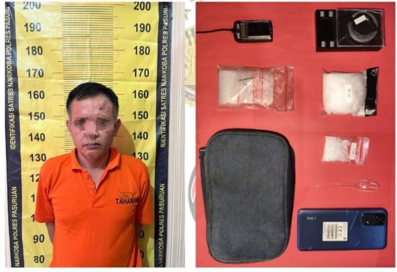 Anggota Satresnarkoba Polres Pasuruan yang dipimpin oleh Kasat Resnarkoba Iptu Agus Yulianto, S.H. berhasil mengamankan 1 (satu) orang pelaku