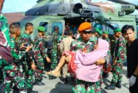 Sebanyak 103 orang yang terdiri lansia, anak-anak dan warga yang sakit berhasil dievakuasi dari tiga Desa terisolir