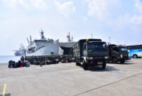 Puluhan Kendaraan Taktis (Rantis) lapis baja beserta motor kawal bertenaga listrik milik TNI yang akan digunakan dalam pengamanan