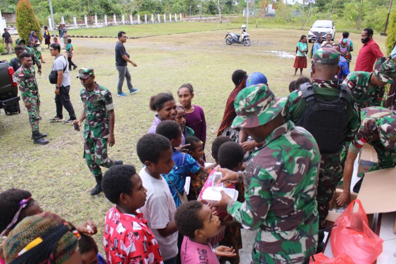 Kodim 1715/Yahukimo yang berada di wilayah Kabupaten Yahukimo, Papua Pegunungan, telah sukses melaksanakan kegiatan sosial
