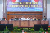 Tentara Nasional Indonesia (TNI) menggelar Tactical Floor Game (TFG) terkait rencana pengamanan VVIP