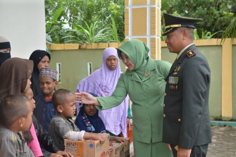 Kodim 1710/Mimika menggelar kegiatan bakti sosial di Panti Asuhan Baitul Rasul di Kelurahan Wonosari Jaya, Distrik Wania, Kab. Mimika