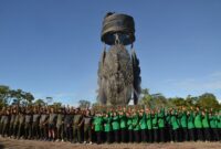 Kodim 1710/Mimika menggelar kegiatan senam dan jalan santai