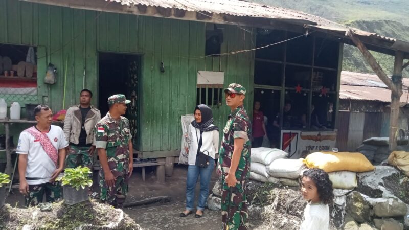 Dandim 1715/Yahukimo Letkol Inf Tommy Yudistyo, S.Sos., M.Han. telah melihat langsung kondisi kantor Koramil Kurima