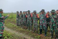 Kodim 1710/Mimika bekerjasama dengan Pemda Mimika dan Kelompok Tani Binaan  membuka lahan pertanian baru seluas 1,5 Ha