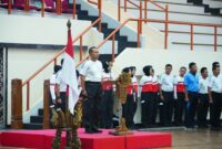 Aspers Panglima TNI Marsda TNI Mohammad Syafii, S.I.P., M.M. membuka acara pertandingan Bola Voli Kartini Cup XX 2024