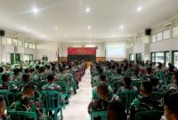 Pusat Pembinaan Mental (Pusbintal) TNI memberikan pembekalan mental kepada 350 Prajurit Satgas Pengamanan Perbatasan Statis RI – Papua New Gini