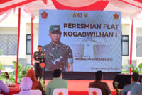 Panglima TNI Jenderal TNI Agus Subiyanto meresmikan fasilitas rumah susun Kogabwilhan I di Tanjungpinang Provinsi Kepulauan Riau