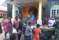 Satuan Jajaran Komando Operasi TNI (Koops TNI) Habema, menggelar kegiatan Teritorial dengan tajuk “Habema Berbagi Kasih”