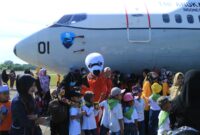 Kunjungan ratusan siswa tersebut diterima langsung oleh Kepala Dinas Potensi Dirgantara (Kadispotdirga) Lanud Sultan Hasanuddin