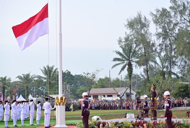 Panglima TNI Jenderal TNI Agus Subiyanto menghadiri upacara peringatan Hari Lahir Pancasila, 1 Juni 2024 yang dipimpin Presiden RI Joko Widodo