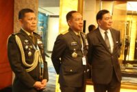 Panglima TNI Jenderal TNI Agus Subiyanto berserta Menteri Pertahanan RI, Prabowo Subianto, menghadiri upacara pembukaan Shangri-La Dialogue 2024