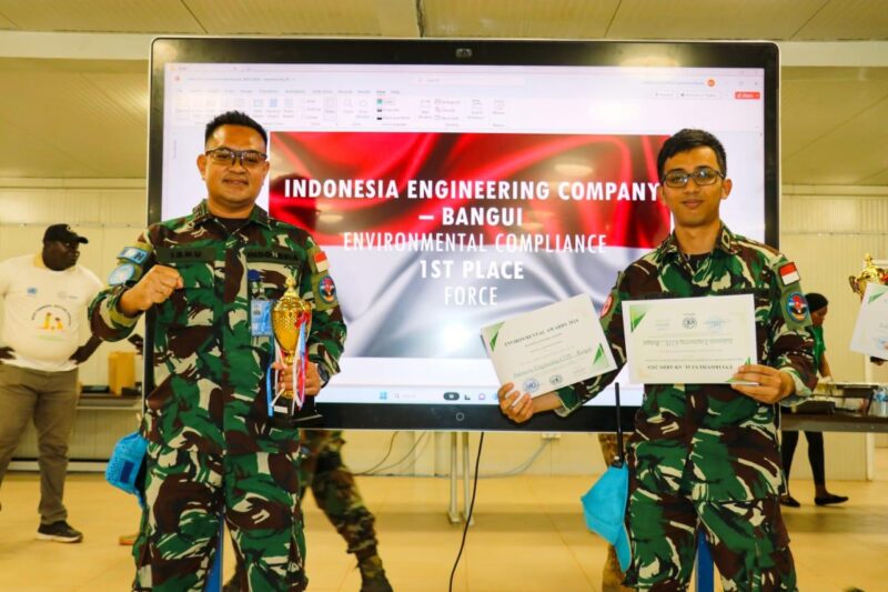 Kontingen Satgas Kizi TNI Konga XXXVII-J Minusca Car terpilih sebagai kontingen terbaik pada event 