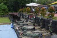 Kodim 1710/Mimika menyelenggarakan Latihan Menembak Senjata Ringan (Latbak Jatri) Semester I TA 2024