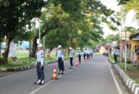 Satuan Polisi Militer (Satpom) Angkatan Udara (AU) Lanud Sultan Hasanuddin menggelar operasi sweeping sebagai upaya Penegakan Ketertiban