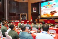 Kasum TNI Letjen TNI Bambang Ismawan, S.E., M.M., membuka Rapat Koordinasi Teknis Keuangan (Rakornisku) TNI T.A. 2024